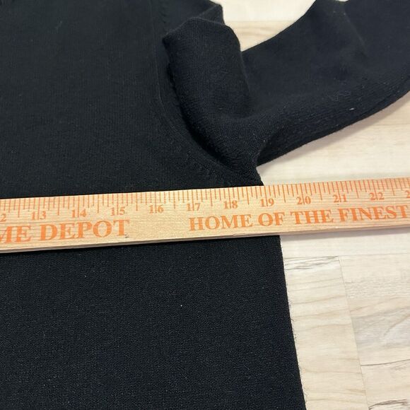 Karlie Women M Sweater Dress Midi Cashmere Blend Mock Neck Long Sleeve Black - Picture 10 of 12